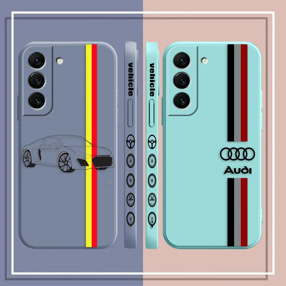 Case For Samsung Galaxy S23 S22 S21 S20 FE S11 S11E S10 S10E S30 Ultra Plus 4G 5G Case Funda Cqoue Shell A-Audi Luxury Brand Car