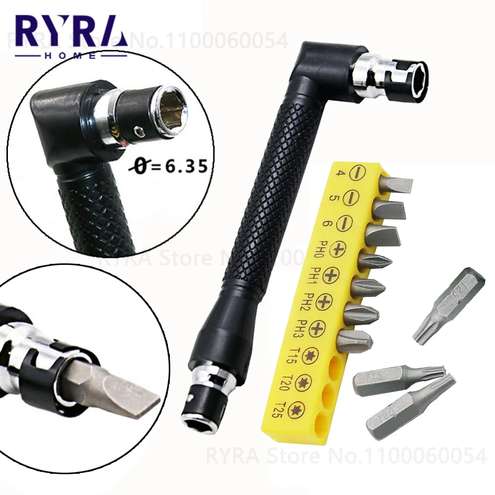 

Г-образный Мини торцевой ключ с двойной головкой 1/4 дюйма 6,35 мм Биты для отвертки универсальный инструмент и набор сверл для шуруповерта ручные инструменты