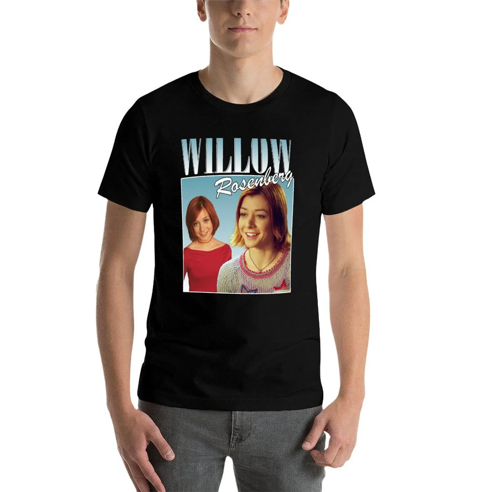 Фото Футболка классического дизайна Retro Willow Rosenberg, удобная футболка больших размеров №3