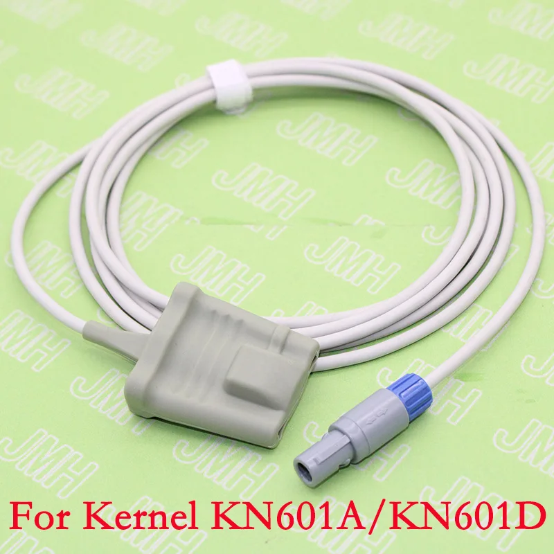 Compatible with SpO2 Sensor Cable of  Kernel KN601A KN601D Medical Patient Vital Signs Monitor for Adult/Child/Neonate 6pin Plug