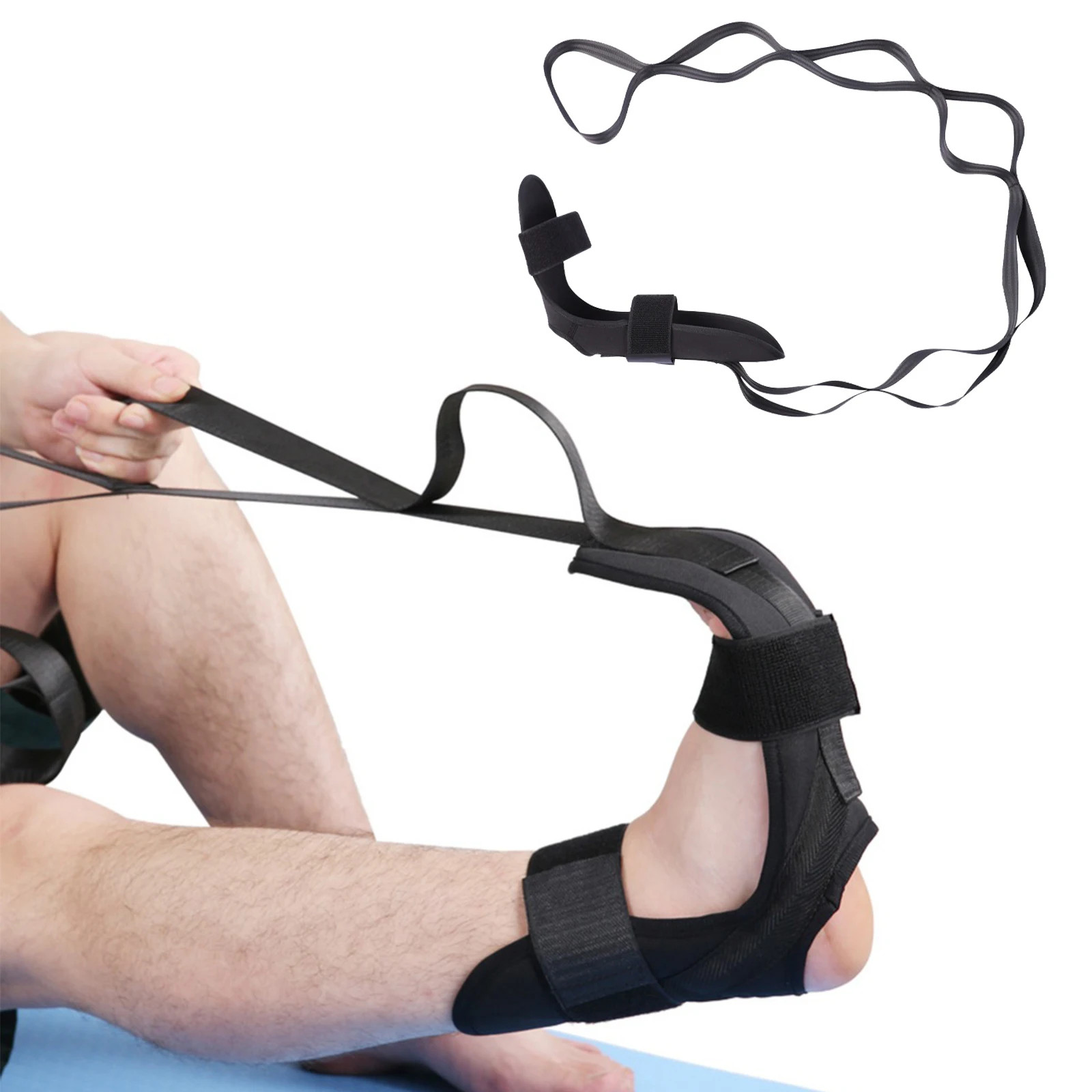 Растягивающийся ремень для йоги 128 см ремень-растяжка телячьей ноги эластичный