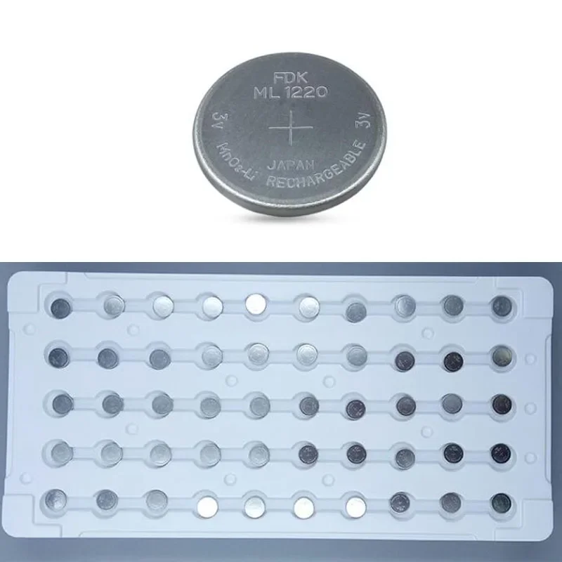 

Оригинальный Новый литиевый перезаряжаемый аккумулятор ML1220 1220 3 в 18 мАч, CMOS RTC BIOS, резервная батарея для монет, оптовая продажа для FUJI FDK, 50 шт.
