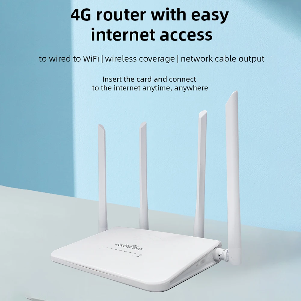 

4G CPE 4G Wi-Fi роутер SIM-карта точка доступа беспроводной модем LTE роутер 4G слот для SIM-карты Type-C зарядка с 4 антеннами