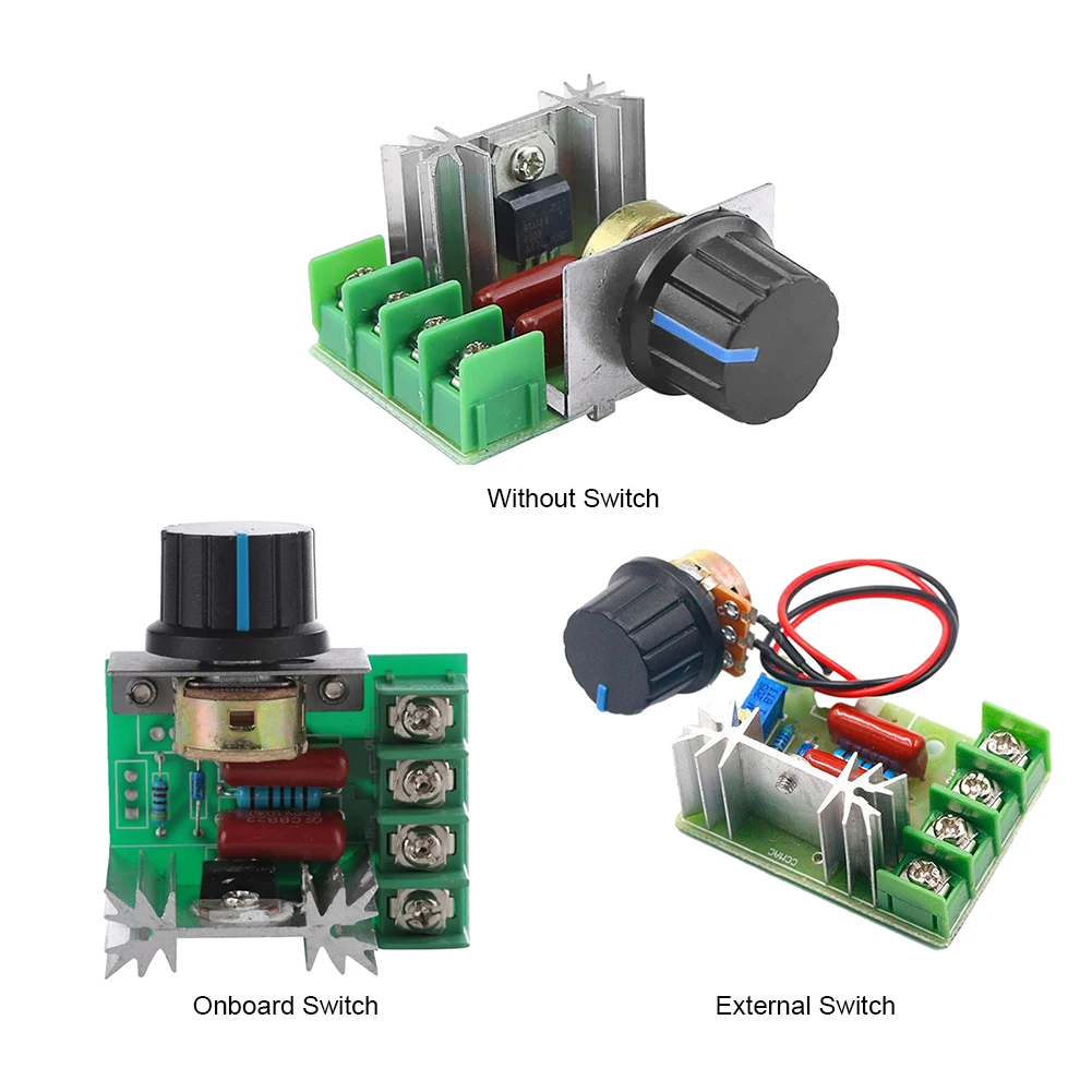 Регулятор напряжения SCR 220 В переменного тока 2000 Вт 25 А термостат с кнопкой