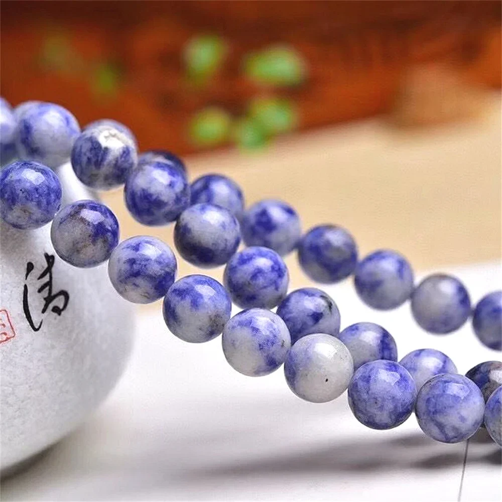 Бусины из натурального камня в форме синего содалита 4-12 мм