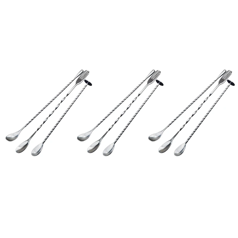 9 шт. сверхдлинные ложки для смешивания из нержавеющей стали