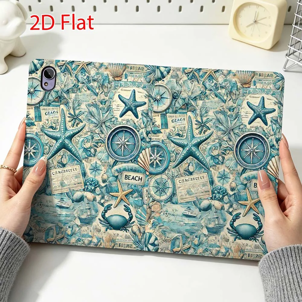 Фото Чехол для планшетов Huawei MediaPad MatePad Honor Pro V6 9 V8 X9 12 X 13.3 SE 11 11.5 дюймов с рисунком синих морских звезд, популярный №1