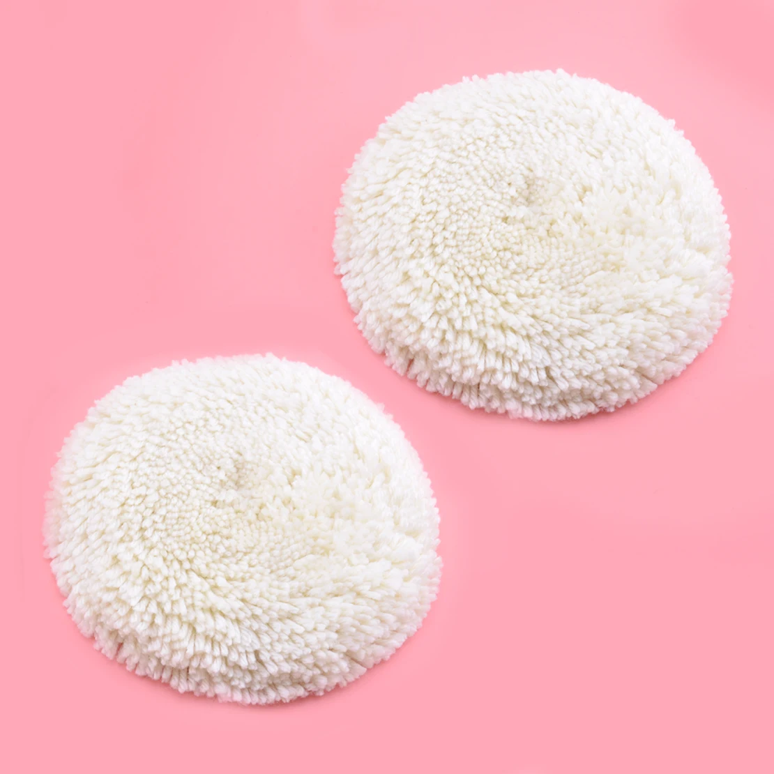 

2pcs 6 Inch Polishing Buffing Pad Natural Wool Hook Loop for Car Polisher Compound Cutting Universal New