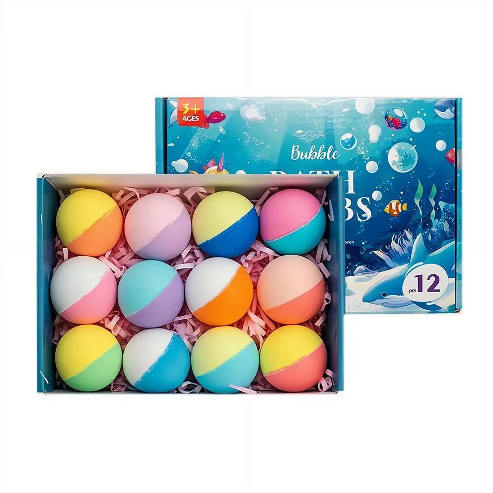 12 шт. бомбочек для ванны для детей с сюрпризом внутри, натуральные органические бурлящие шарики для ванны для девочек и мальчиков с игрушками внутри (art.: 3920d99958ffd) - 3920d99958ffd