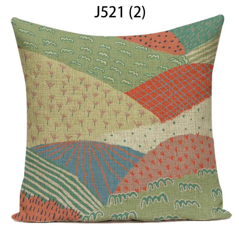 

Sofa Cushion Decoration Home Decor Colorful Decorative Rerto Cover Bedroom Pillow Cover Embroidered Art Print Floral 45x45 E2042