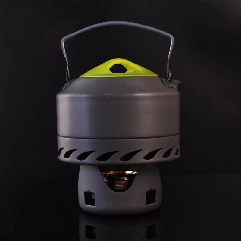Алокс Портативный чайник-чайник для кофеварки на открытом воздухе 0,9 литра Энергетическое кольцо Высококачественное оборудование.
