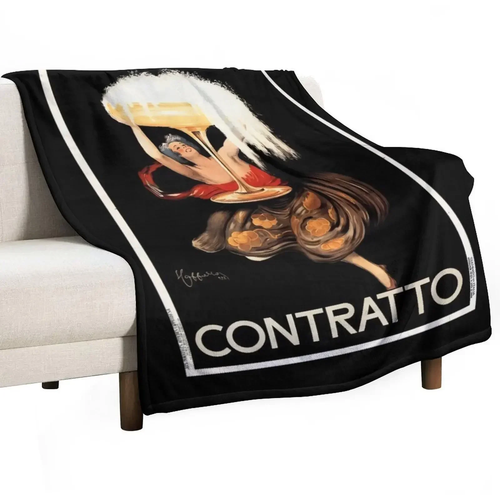 CONTRATTO SPARKLING WINE 1922 Италия Алкогольная реклама пледы кровать плед Furrys волосатые