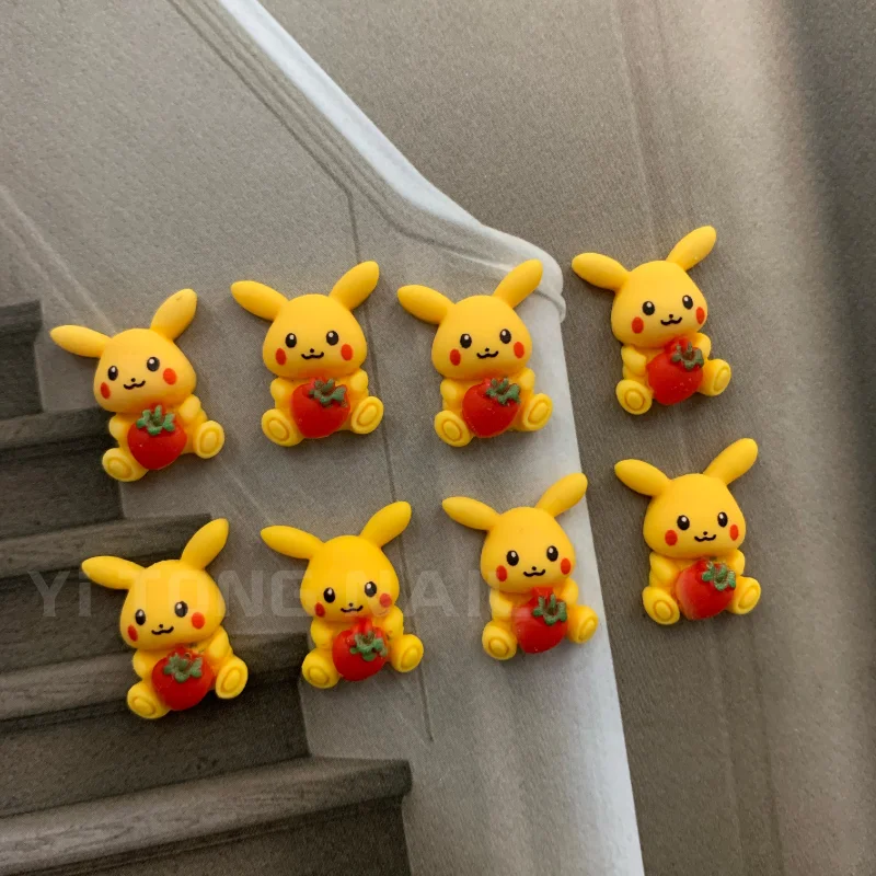 

20pcs/set Pokemon pikachu Mini small nail Charms Kawaii Nail Jewelry Rhinestone Gems for Manicure Diy Decration Accessories