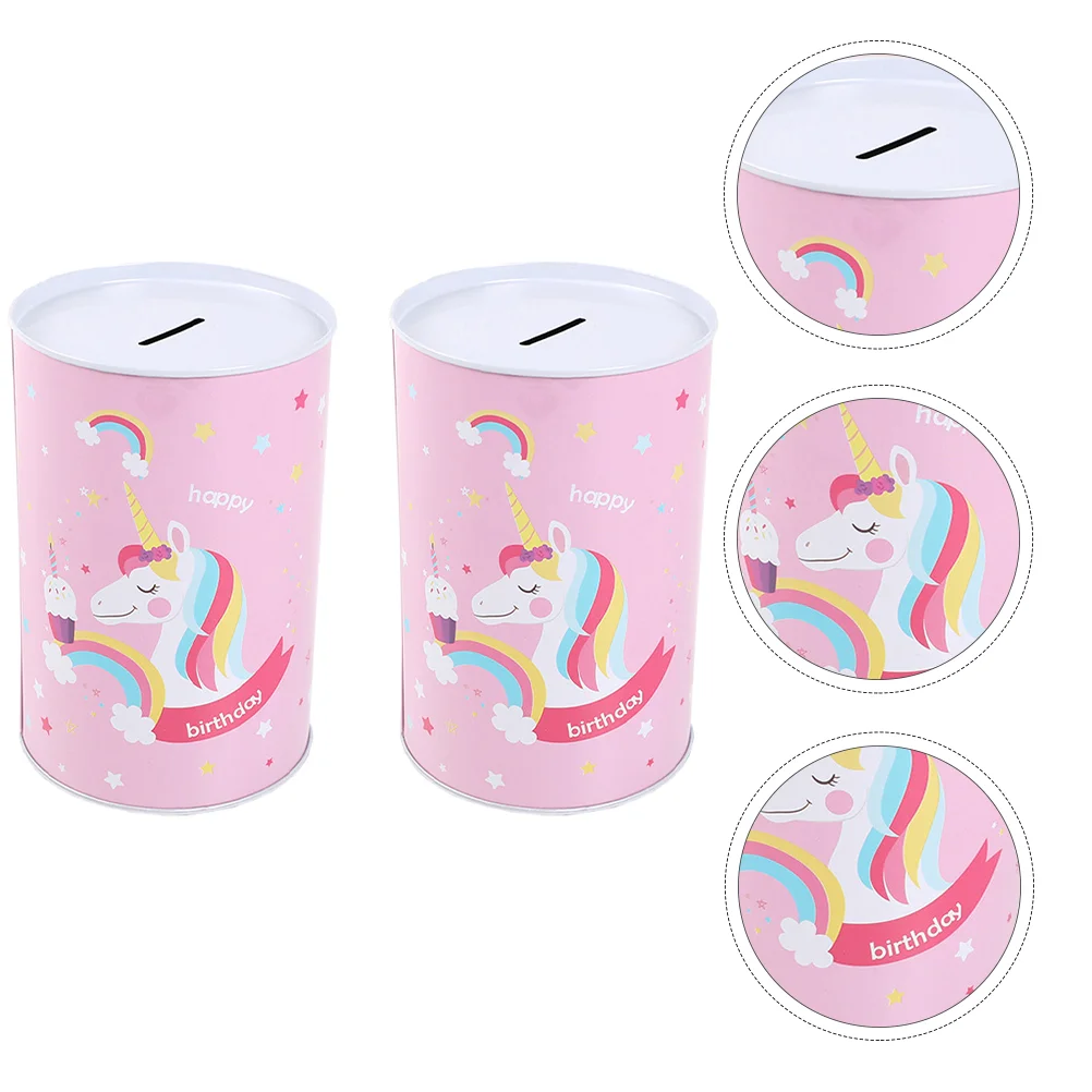 

Bank Piggy Money Forkidsboys Saving Banks Box Tinplate Girls Jars Student Container Cute Storage Metal Animal Alcancias Ornament