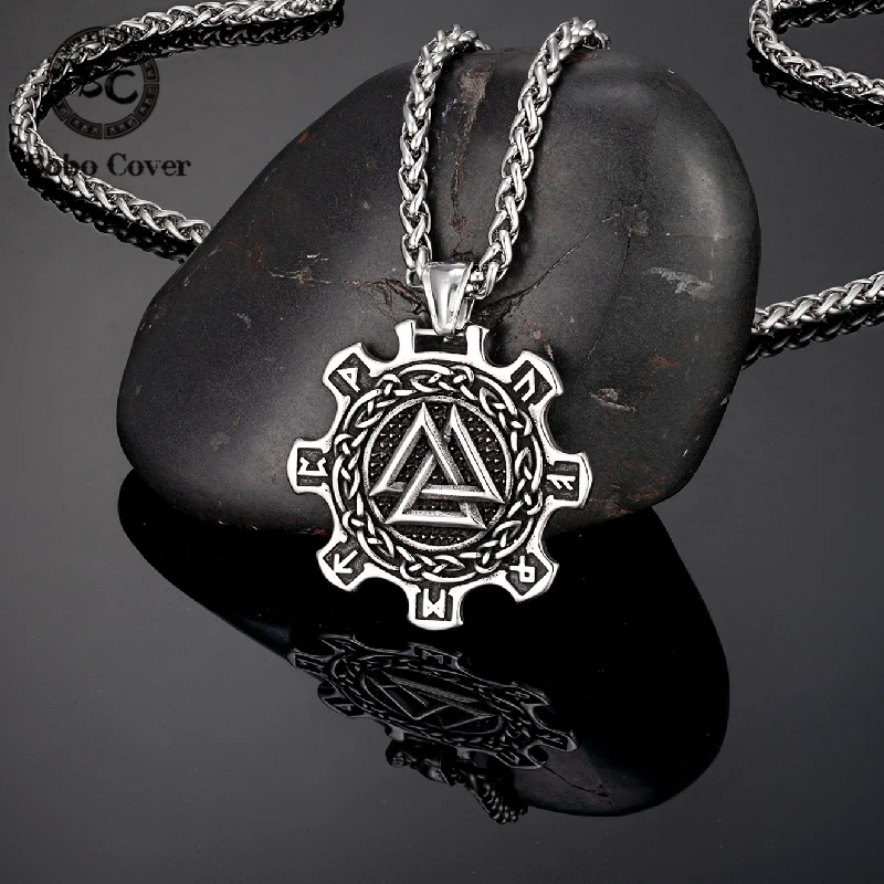 Мужское ожерелье символ викингов Othala старинная Подвеска из нержавеющей стали