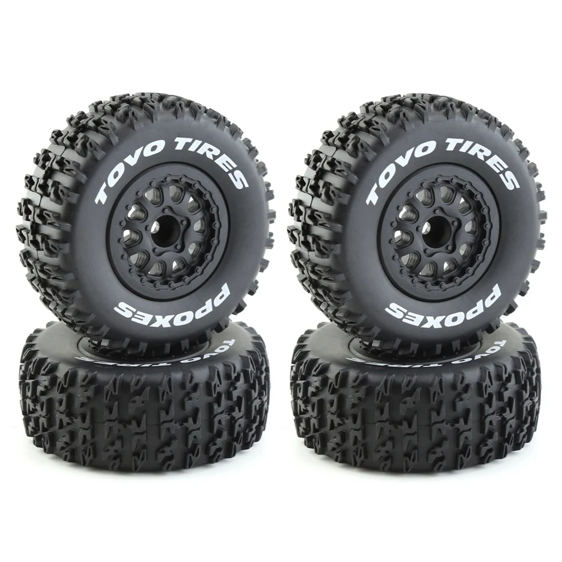 

4Pcs 112mm 1/10 Short Course Truck Tires Tyre Wheel with 12mm Hex for Traxxas Slash Arrma SENTON VKAR 10SC HPI RC