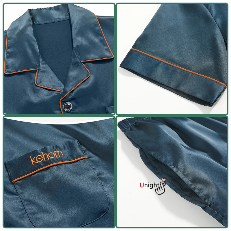 Пижама с брюками одежда для сна пижама папы мягкая Роскошная Летняя мужская из