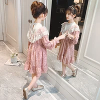 girl dress%c2%a0party evening gown cotton skirts 2022 retro spring summer flower girl dress vestido robe fille home kids baby childre
