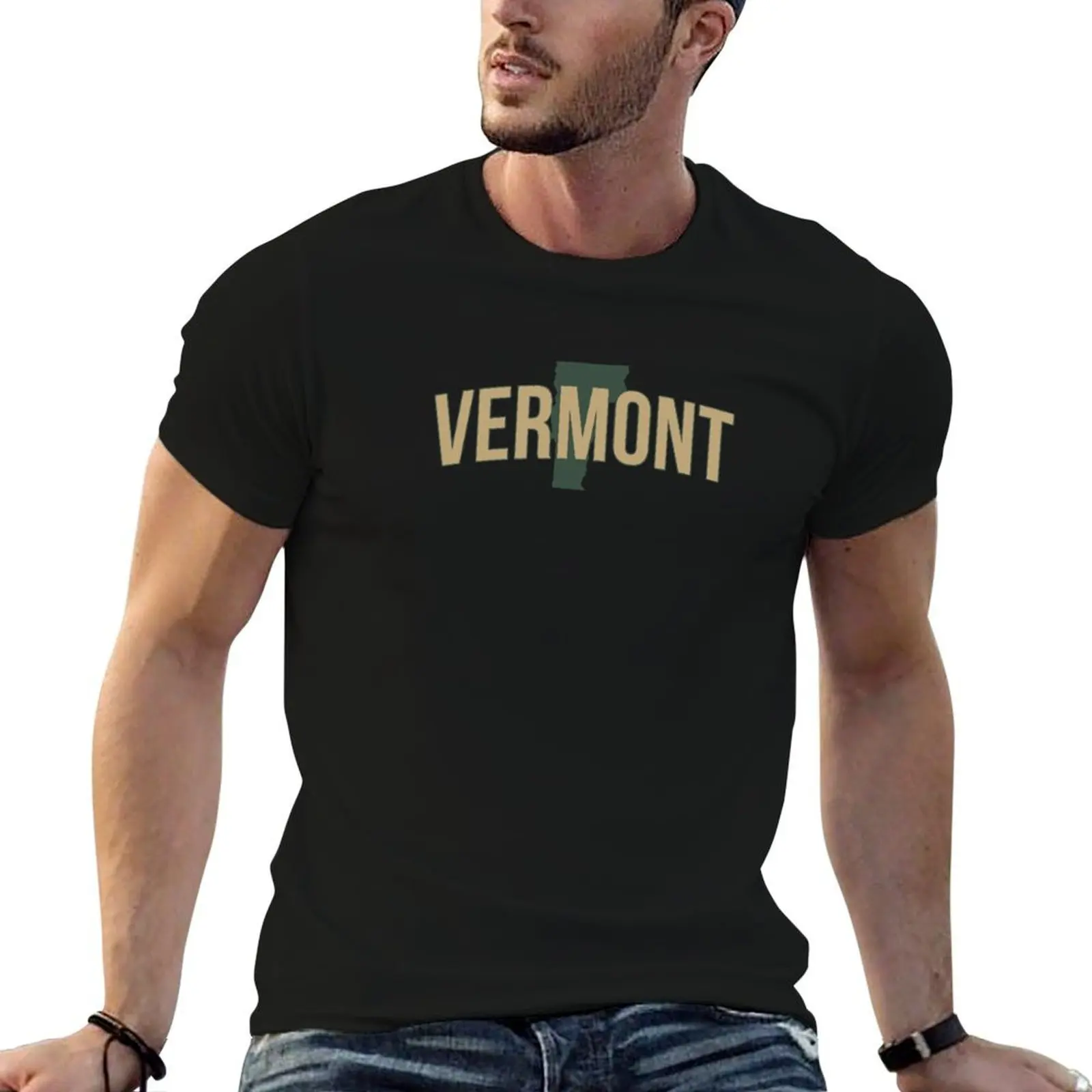 Фото Футболка Vermont State T-Shirt в повседневном уличном стиле с короткими рукавами №1
