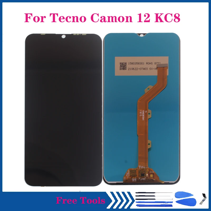 

6.52" For Tecno Camon 12 CC7 LCD Display Touch Screen Digitizer Assembly For Tecno Camon12 KC8 Screen Mobile phone Repair kit