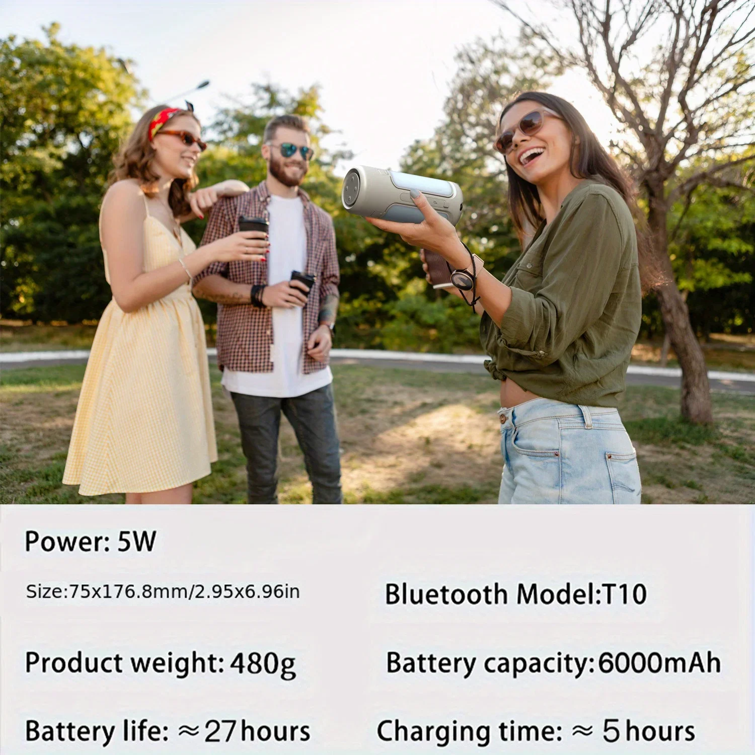 3 в 1 6000 мАч уличный динамик многофункциональная лампа для кемпинга светильник