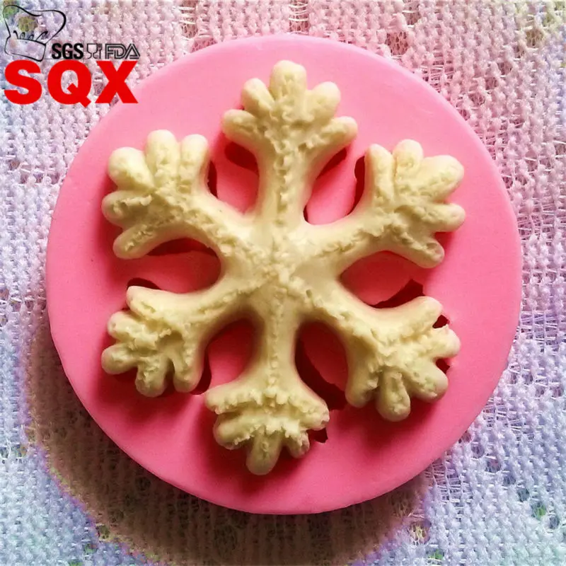 

Beautiful Big Snowflake Shape Fondant Chocolate Mold Cake Silicone Mold Sugar Craft Cake Baking Decorating Tools SQ14103