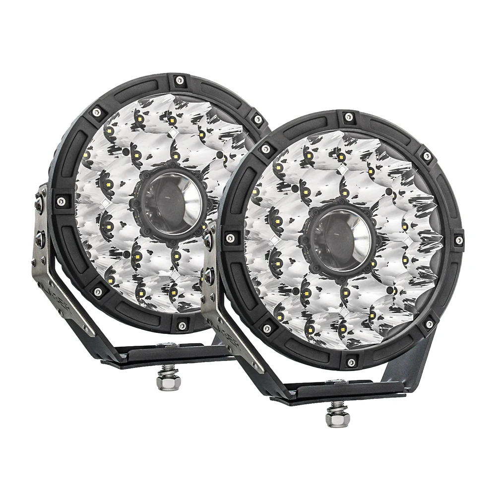 

New 2021 120W Led Driving Lights Car Laser Led Work Lights For Jeep Wrangler Trucks Toyota Pickup Waterproof Fog Lights Round