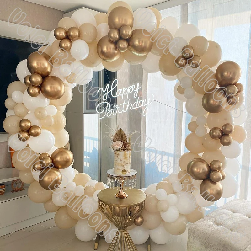 

Гирлянда из белых матовых воздушных шаров, 185 шт.