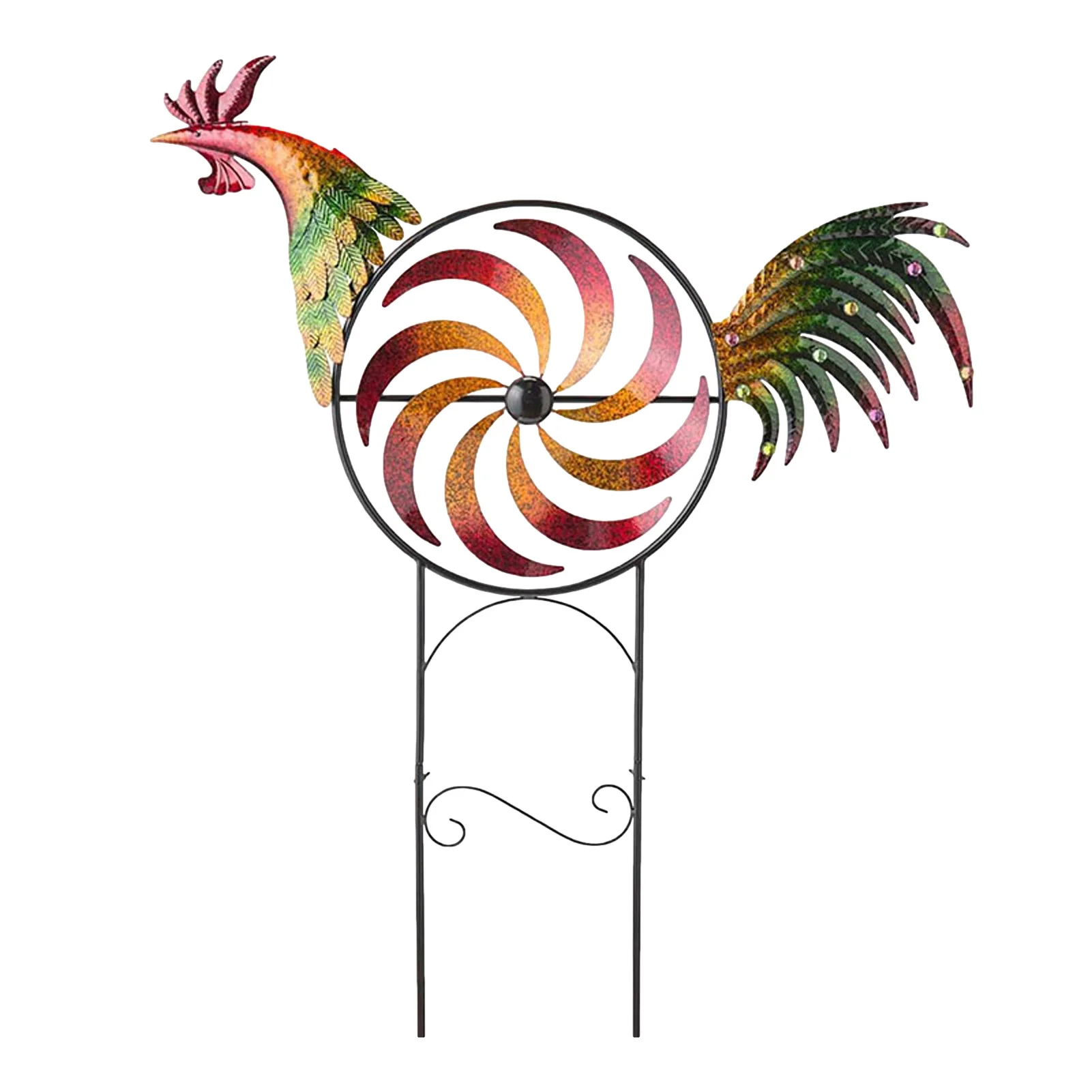 

Rooster Windmill Garden Decor Rooster Wind Wheel Decor Designed With ABS Material Farm Scene Garden Art Deco Accessories Rooster