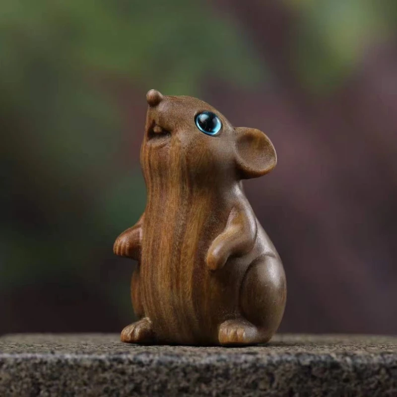 

Taihang Cliff Cypress Wood High Quality Cute Eleven Species Animals Sculpture Modern Art Home Accessories Desk Decor Tea Pet