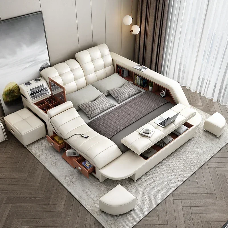 Многофункциональная cama Camas de masaje Ultimate tapizadas освещенные с Bluetooth limpiador aire