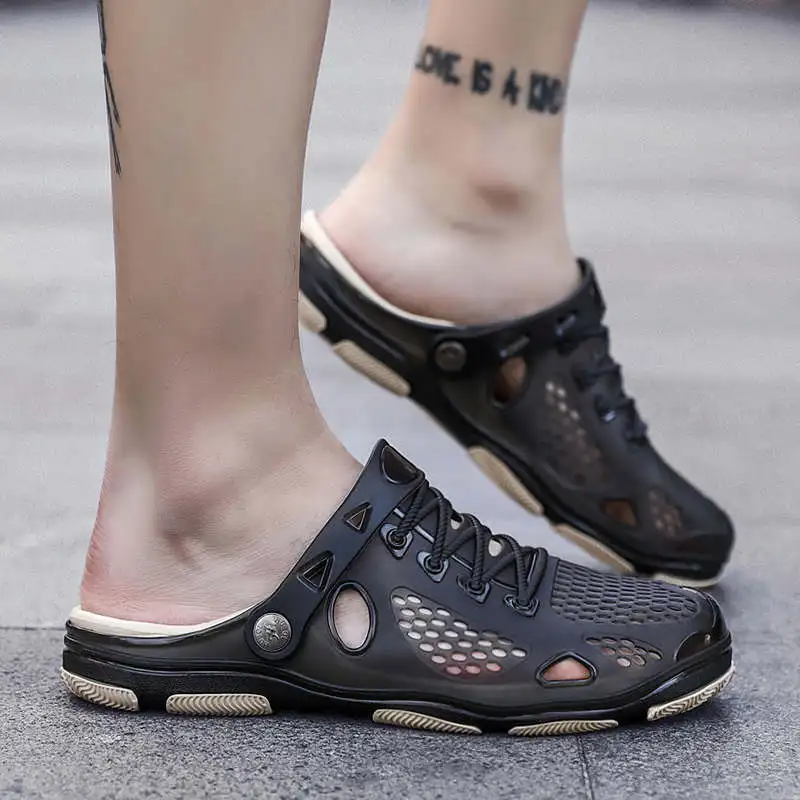 

Sandals 2021 Cork Summer Man Slippers Rubber Bottom Beach Shoe With Rubber Sole Men's Footwear Dropshipping Tennis Airy Spot