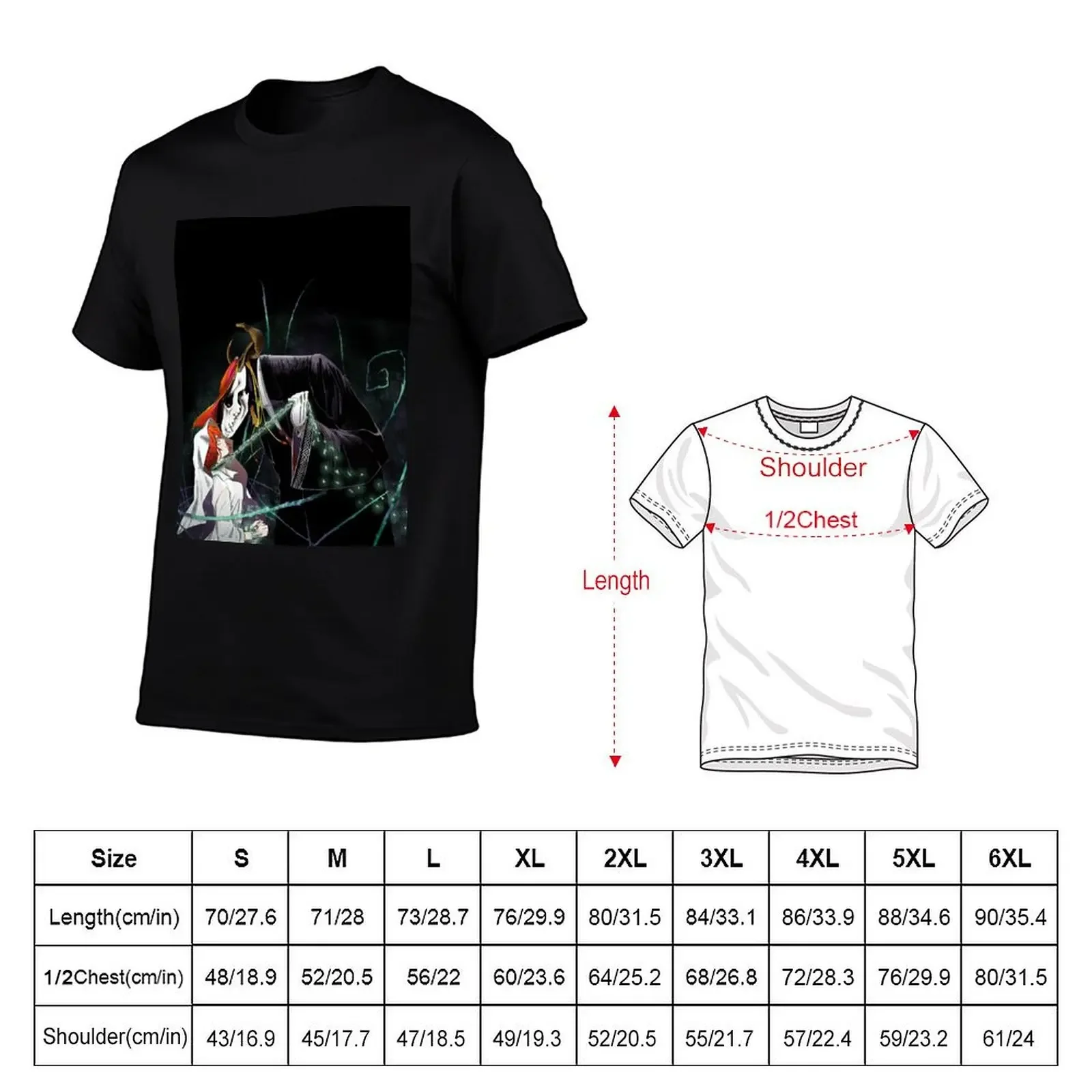 Футболка The Ancient Magus Bride эстетическая одежда графика аниме фигурки уличная мужская