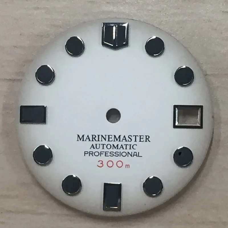 Vintage  28.5mm dial no logo watch accessory  modified white black nail for Japanese NH35/36 movement