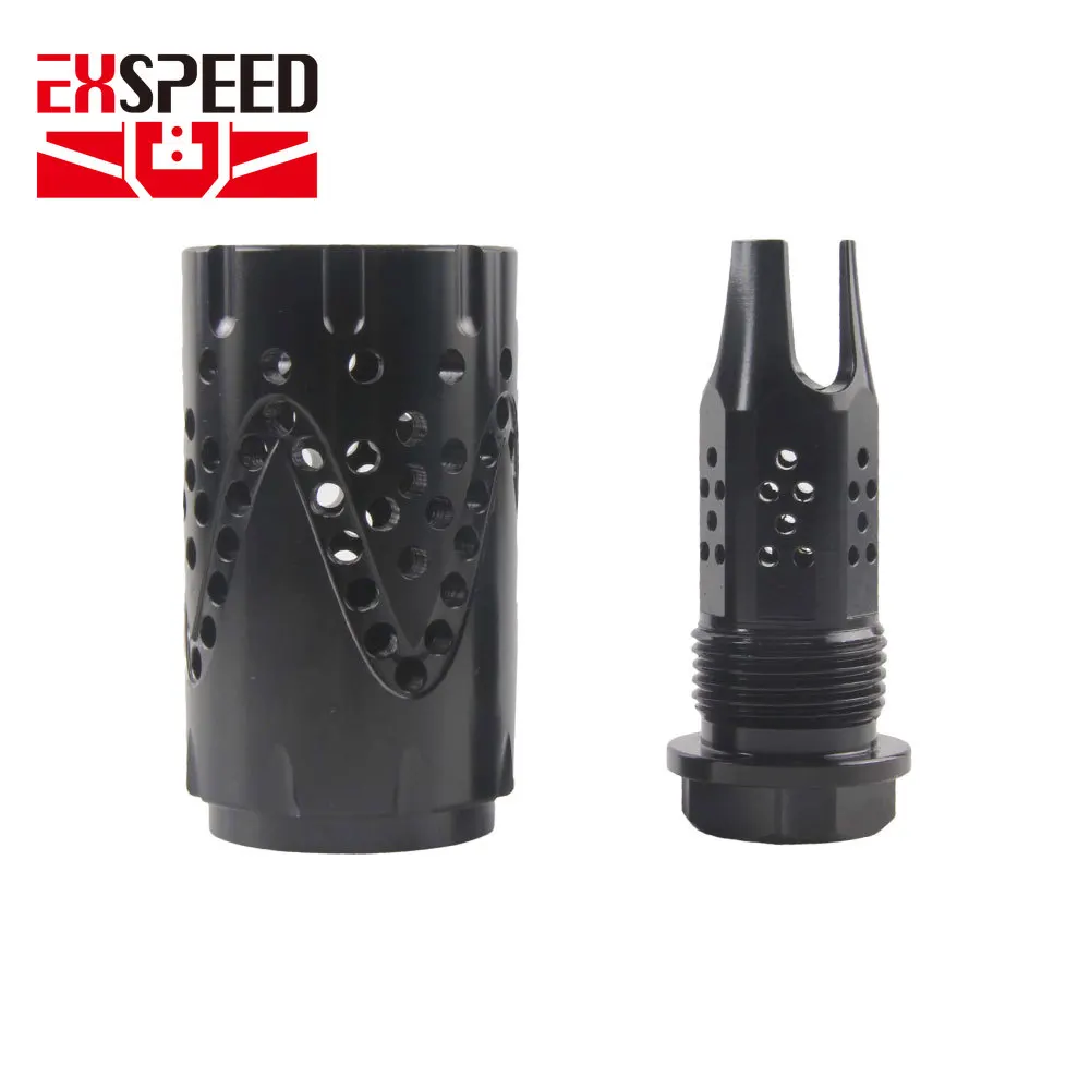 

1/2x28 5/8x24 black muzzle devices flash mounts with 1.375x24 TPI adapter