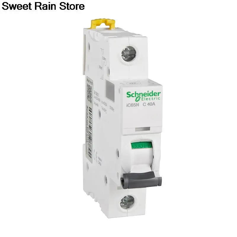 Sakelar Udara Schneider Electric Acti9 IC65N 1P MCB Pemutus Sirkuit Miniatur C 1A 4A 6A 10A 16A 20A 32A 25A 40A 50A 63A