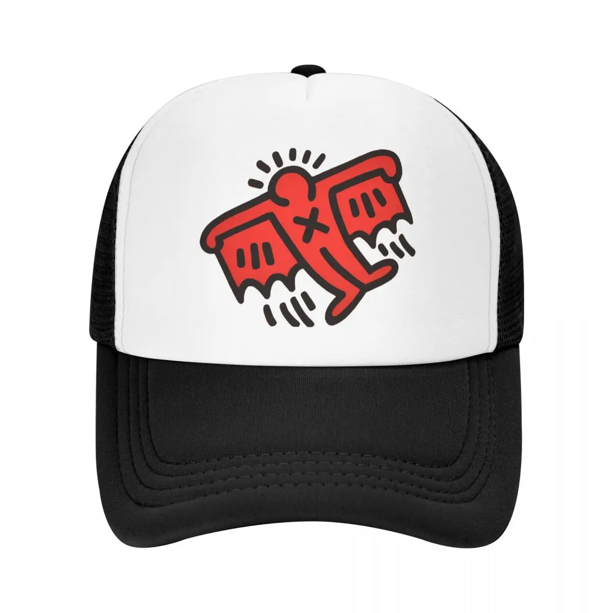 

Abstract Haring Pop Art Trucker Hat Adult Keith Geometric Graffiti Adjustable Baseball Cap Women Men Hip Hop Snapback Caps