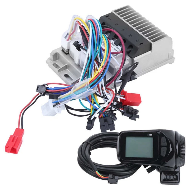 

36V 48V 500W Electric Bicycle Tricycle Motorcycle 3-Mode Sine Waves Speed Brushless Controller + LCD Display