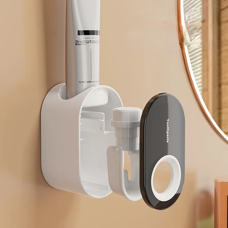 

Lazy Artifact Automatic Squeeze Toothpaste Machine for Kids Home Wall Hanging Toothbrush Shelf Creative Toothpaste Extruder