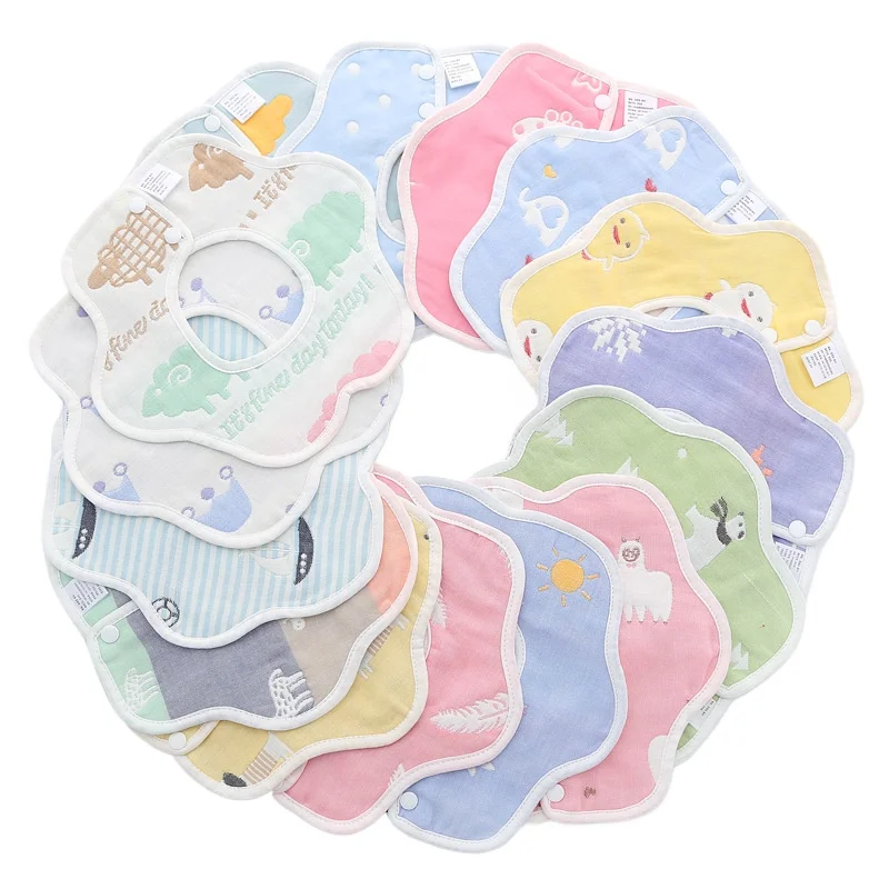 3 шт. детские нагрудники-лепестки из хлопчатобумажной пряжи