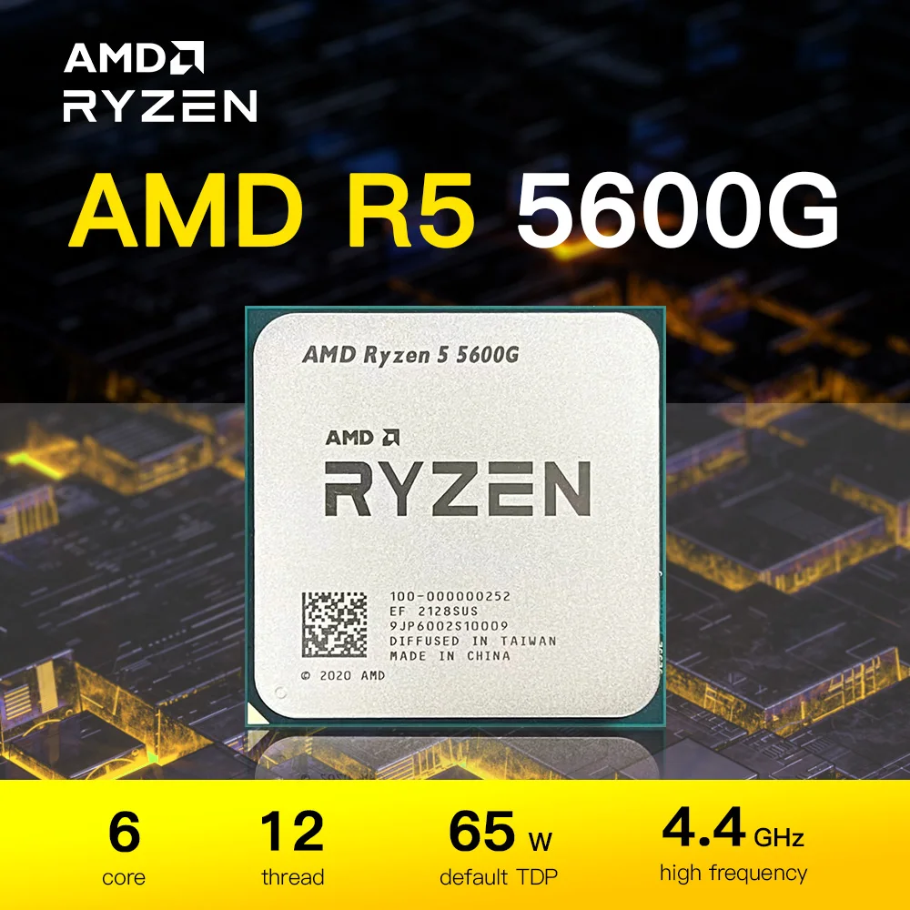 Новый процессор AMD Ryzen 5 5600G R5 5600G 3,9 ГГц 6-ядерный 12-поточный процессор 65 Вт L3 = 16M 100-000000252 разъем AM4 - 200 лучших товаров с Али