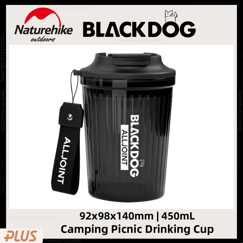 

Naturehike-BlackDog Портативная чашка для воды Открытый спорт 450ML пластиковый напиток чашка кемпинг пикник питьевой чашки Протечка доказательство к...