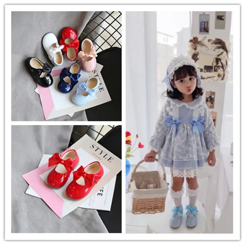 Обувь для маленьких девочек детская обувь на плоской подошве из искусственной