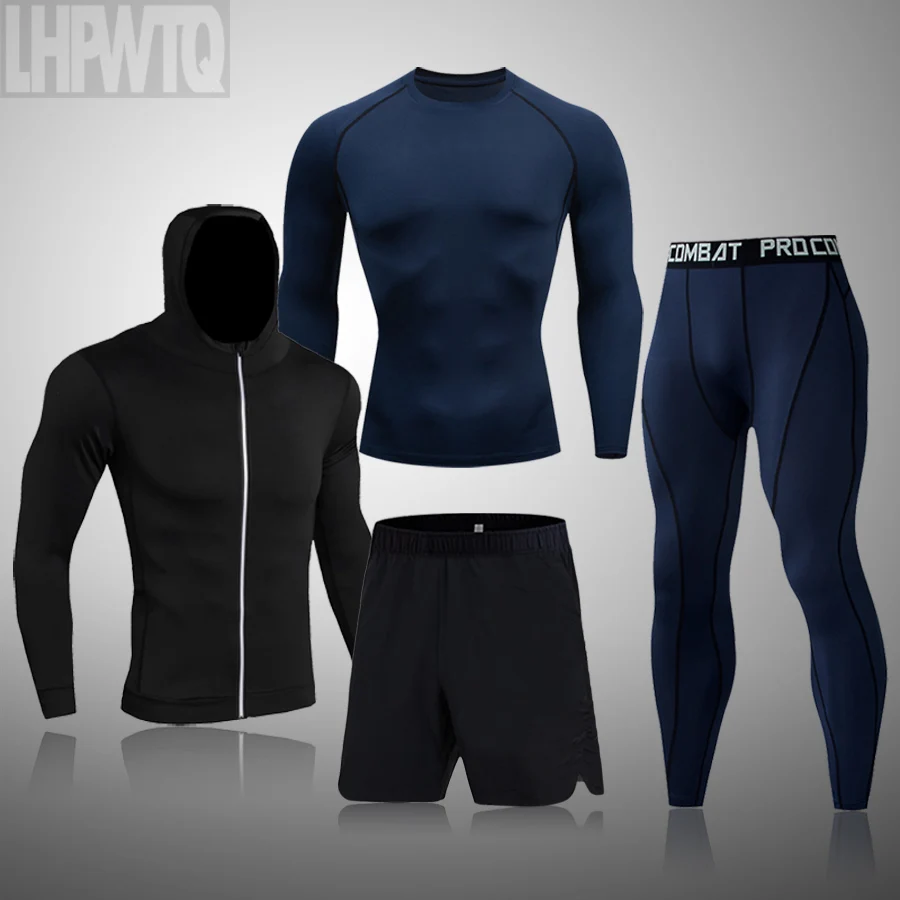 Зимнее высококачественное новое термобелье мужские комплекты компрессионный