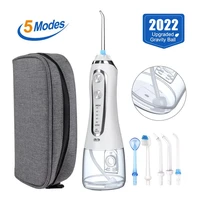 oral irrigator 5 modes portable 300ml dental water flosser jet usb rechargeable irrigator dental water floss tips teeth cleaner