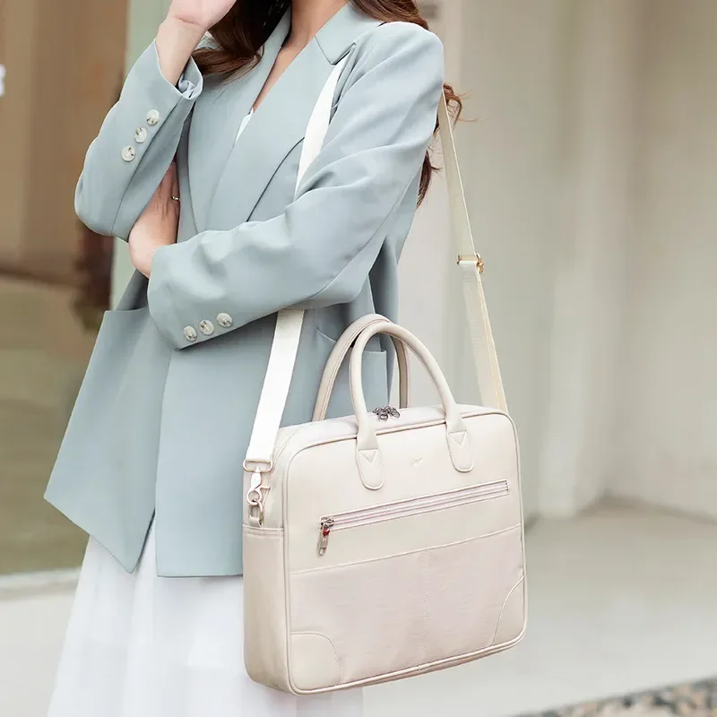 

Accessory Handbag Work Business Women Anti-drop Shoulder Document Bag Briefcases Storage Laptop Trip Simplicity Organize Fashion