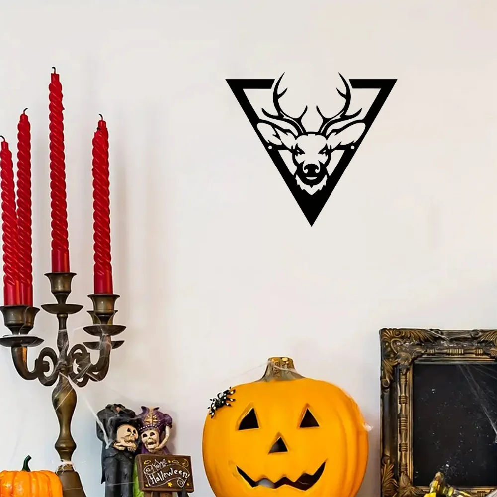 Треугольный Настенный Орнамент С Оленем Металлический Декор В Виде Королевства