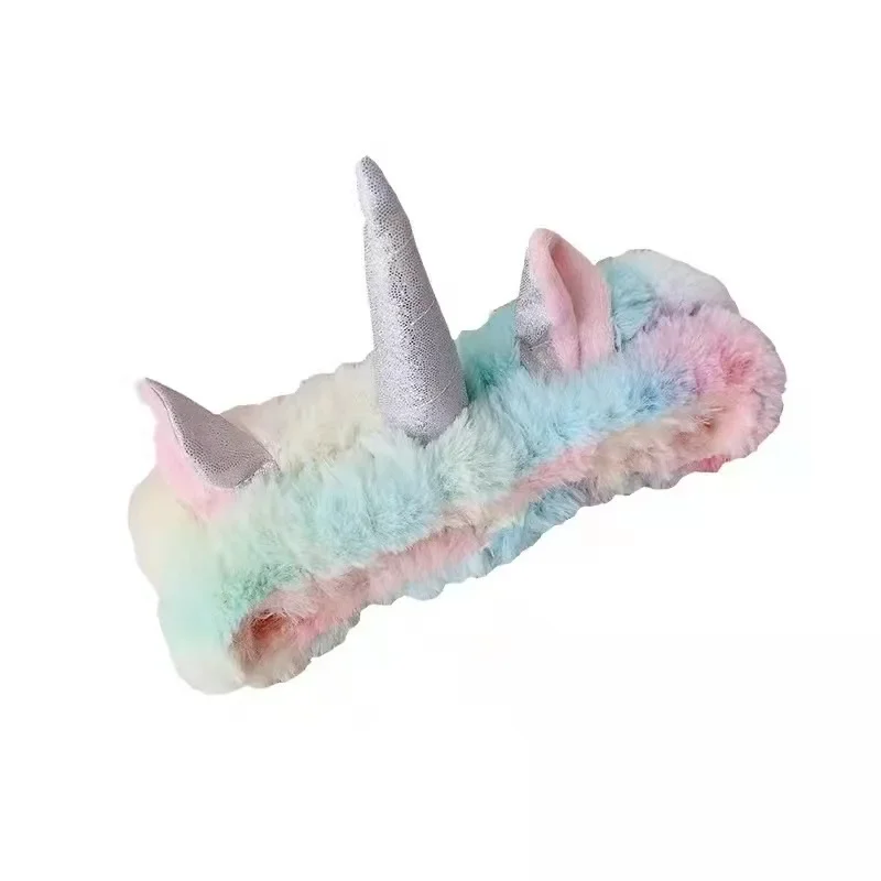 Повязка на голову с мультяшным единорогом для мытья лица