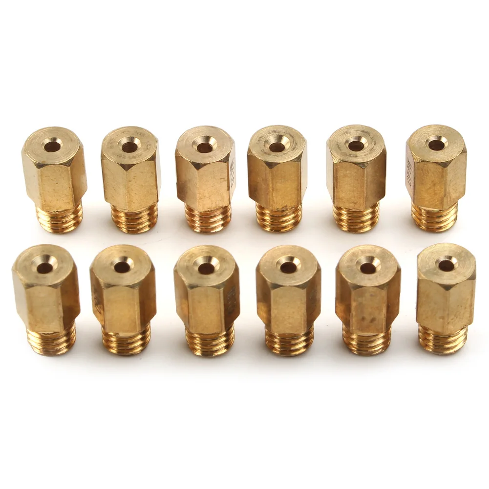 12Pcs Motorcycle Carburetor Main Jets Kits For Mikuni VM TM TMX #330-#440 330 340 350 360 370 380 390 400 410 420 430 440
