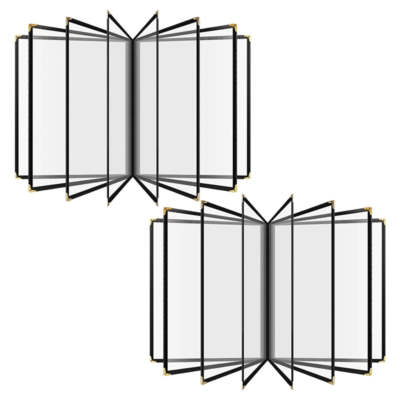 

8 Pages 16 Views Recipe Shell 8.5 X 11 Inch With Leather Decoration For A4 Size Paper Black (2PCS)